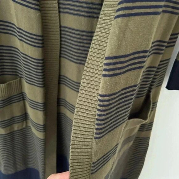 Talbots Pima cotton stripe cardigan - Picture 8 of 13